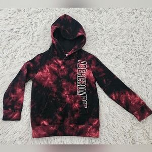 Abercrombie Kids Tie-dye Hoodie Sweatshirt Red Black White Boys 5/6 Pocket Soft